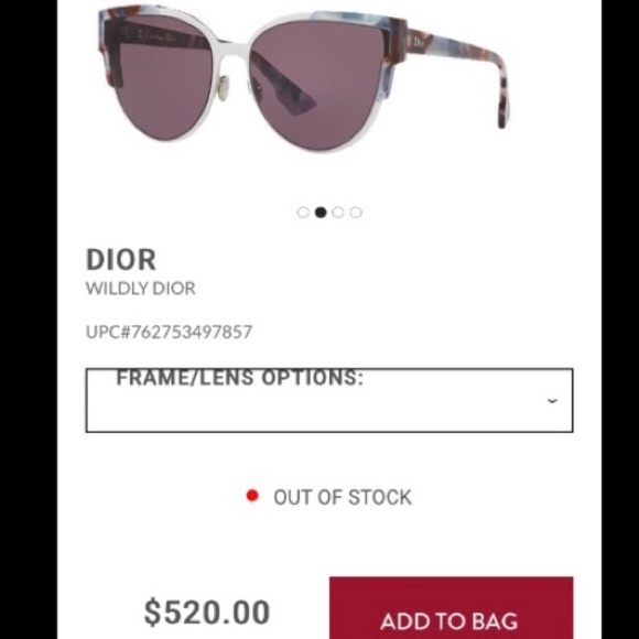 dior sunglasses price list